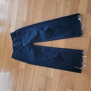 Wide leg crop jean